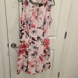 Gabby Skye Pink Floral Sleeveless Mini Dress